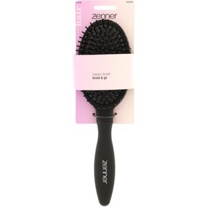 2x Zenner Haarborstel Ovaal Zwart