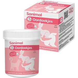 Sanimal Oordoekjes+ 100 stuks