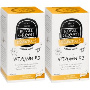 2x Royal Green Vitamine D3 120 tabletten