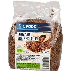 6x Damhert Biofood Lijnzaad Biologisch 500 gr