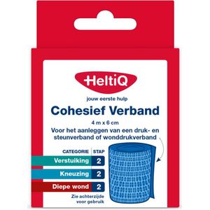 2x HeltiQ Cohesief Verband 4 m x 6 cm
