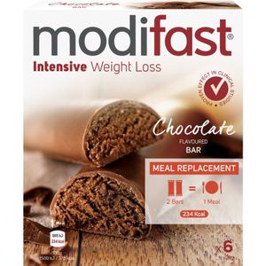 6x Modifast Intensive Reep Melk Chocolade 6 x 31 gr