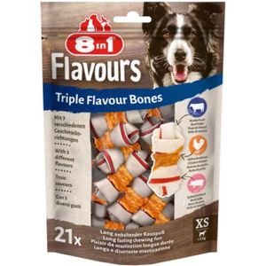 4x 8in1 Triple Flavour Bones XS 21 stuks