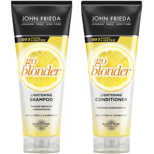 John Frieda Sheer Blonde Go Blonder - Shampoo 1x 250 ml & Conditioner 1x 250 ml - Pakket