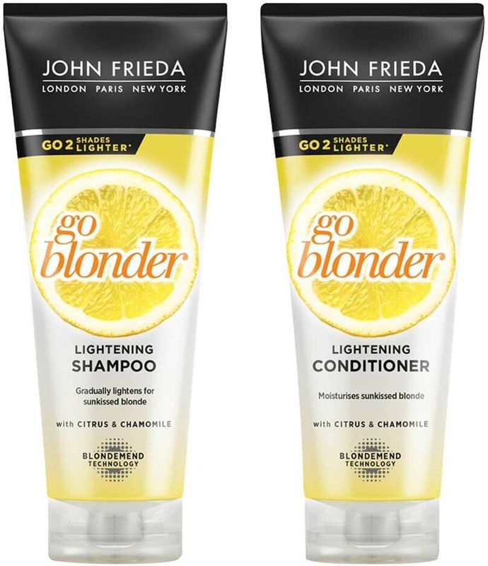 John Frieda Sheer Blonde Go Blonder - Shampoo 1x 250 ml & Conditioner 1x 250 ml - Pakket