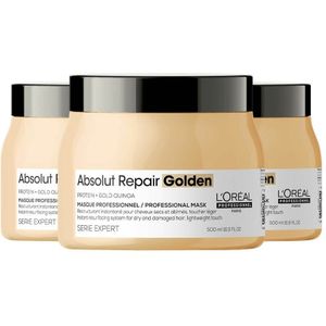 3x L'Oréal Professionnel Absolut Repair Haarmasker 500 ml