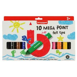 Bruynzeel Viltstiften Mega Point 3+ 10 stuks