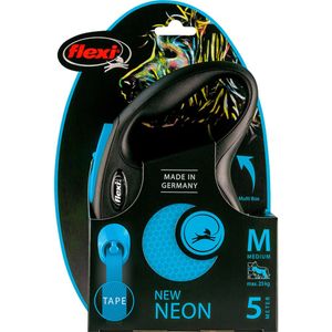 Flexi Rollijn New Neon Tape 5 mtr tot 25 kg Blauw