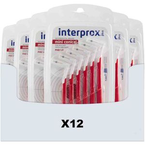 12x Interprox Ragers Plus Mini Conical Rood PHD 1.2 6 stuks
