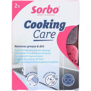 8x Sorbo Keukenspons Cooking Care 2 stuks