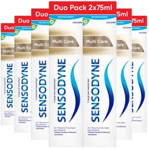 6x Sensodyne Tandpasta MultiCare Duo 2 x 75 ml