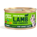 Edgard & Cooper Kattenvoer Chunks Lam - Kip 85 gr