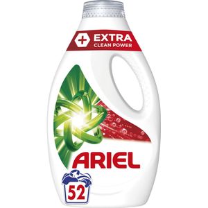 4x Ariel Wasmiddel Extra Clean Power 52 Wasbeurten 2,6 liter