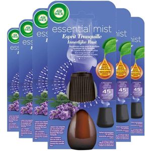 6x Air Wick Essential Mist Navulling Innerlijke Rust 20 ml