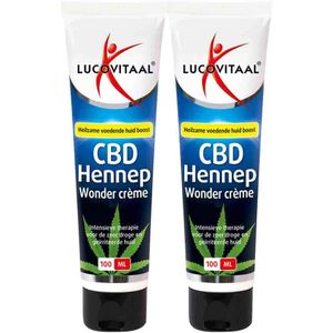 2x Lucovitaal Creme Huidwonder Hennep CBD 100 ml