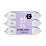 Naif Lotion Billendoekjes Plasticvrij 3 x 54 doekjes