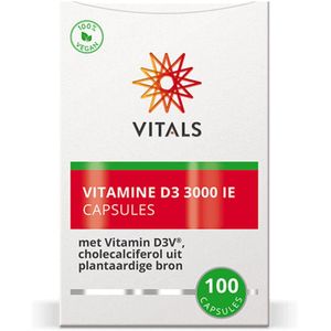 2x Vitals Vitamine D3 3000IE 100 capsules