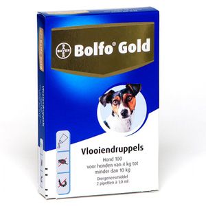 Bolfo Gold Anti Vlooiendruppels Hond 4 - 10 kg 2 pipetten