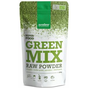 3x Purasana Green Mix Poeder Bio 200 gr