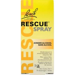 2x Bach Rescue Spray Zonder Alcohol 7 ml