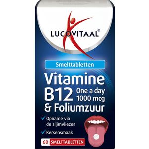 2+2 gratis: Lucovitaal Vitamine B12 & Foliumzuur 60 smelttabletten