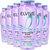 6x L'Oréal Elvive Hyaluron Pure Shampoo 250 ml