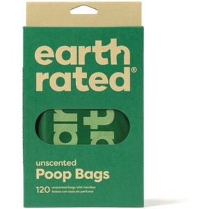 12x Earth Rated Eco Poepzakjes met Handvat Geurloos 120 zakjes