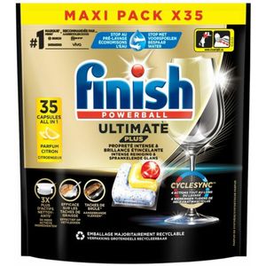 Finish Ultimate Plus All in One Citroen Vaatwastabletten - 35 Capsules