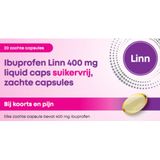 Linn Ibuprofen 400 mg Suikervrije Liquid Cap 20 capsules