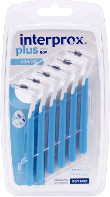 3x Interprox Ragers Plus Conical Blauw PHD 1.7 6 stuks
