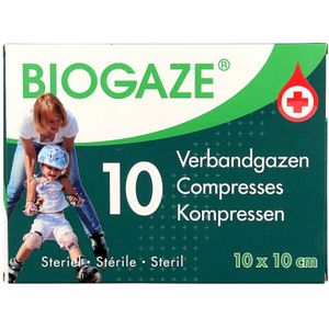 Biogaze - Kompress - 10 x 10 cm - 10 Stuks