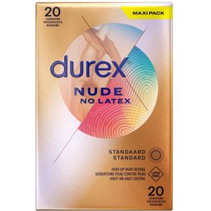 2x Durex Condooms Nude Latex Vrij 20 stuks