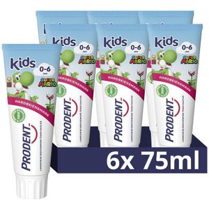 6x Prodent Tandpasta Super Mario 0-6 jaar 75 ml