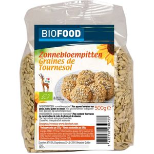 6x Damhert Biofood Zonnebloempitten Biologisch 500 gr