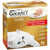 6x Gourmet Gold Fijne Mousse Rood 8 x 85 gr
