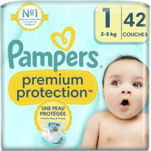 2x Pampers Premium Protection Luiers Maat 1 (2-5kg) 42 stuks