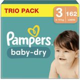 3x Pampers Baby Dry Luiers Maat 3 (6-10 kg) 54 stuks