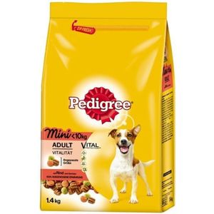 4x Pedigree Adult Hondenbrokken Mini Rund 1,4 kg