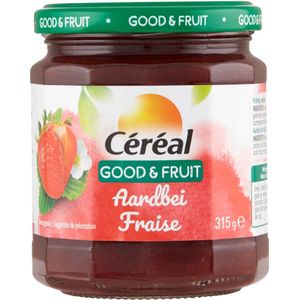 4x Céréal Jam Good & Fruit Aardbei 315 gr
