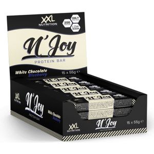 15x XXL Nutrition NJOY Proteïne Bar Witte Chocolade & Bosbes 55 gr