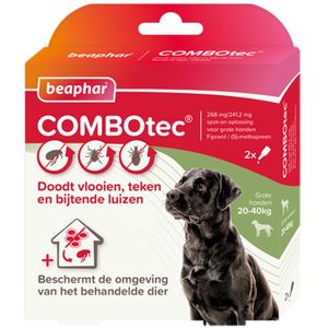 Beaphar Combotec Anti Teken- en Vlooiendruppels Hond 20-40 kg 2 pipetten