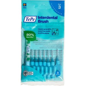 3x TePe Interdentale Ragers Original 0,6 mm Blauw 8 stuks