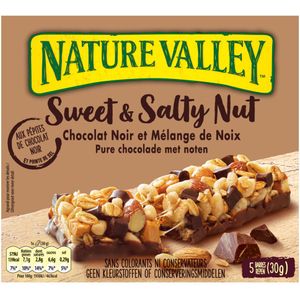 5x Nature Valley Sweet & Salty Nut Pure Chocolade 5 stuks