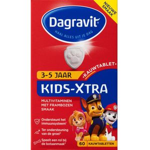 2x Dagravit Multivitamine Kids Xtra 3-5 jaar 60 kauwtabletten