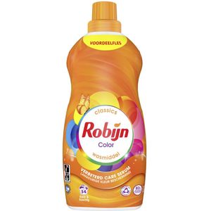 2+2 gratis: Robijn Klein & Krachtig Wasmiddel Color 34 Wasbeurten 1,19 liter