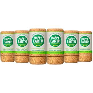 6x Happy Earth 100% Natuurlijke Crystal Deodorant Geurloos 90 gr
