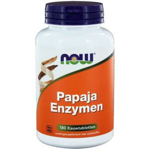 NOW Papaya Enzymen 180 kauwtabletten