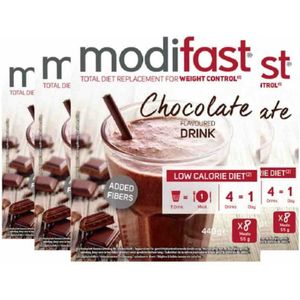 4x Modifast Intensive Milkshake Chocolade 8 x 55 gr