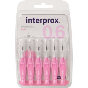 6x Interprox Ragers Nano 0.6 Roze 6 stuks