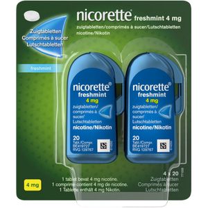 Nicorette Zuigtabletten Freshmint 4 mg 80 stuks